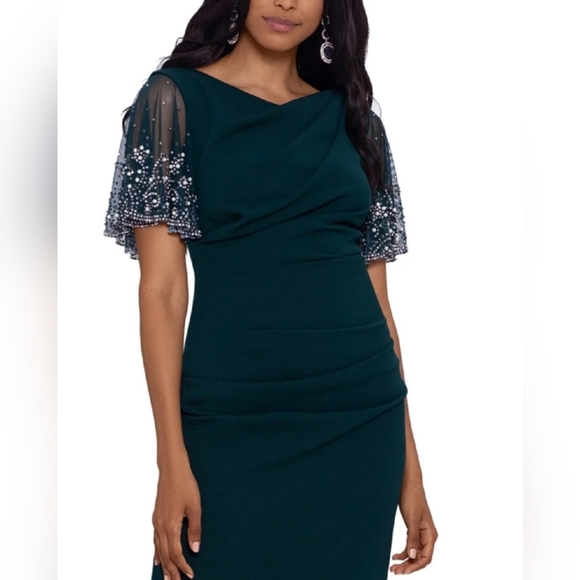 Pine Green color dress - Picture 2 of 8